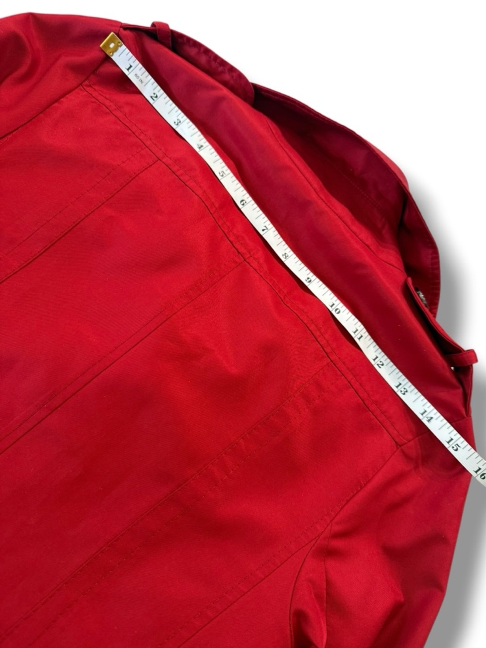 Burberry Women's Mableton Red Trench Coat Authentic UK 2R‎ US 0 *stain* - Picture 11 of 14